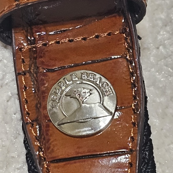 Pebble Beach Men's Belt‎ Leather Ends, Weave inner Size 44 Golf Belt - Picture 2 of 6
